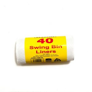 White swing bin liners