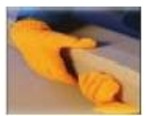 Criss-Cross PVC Coated Cotton Gloves Orange